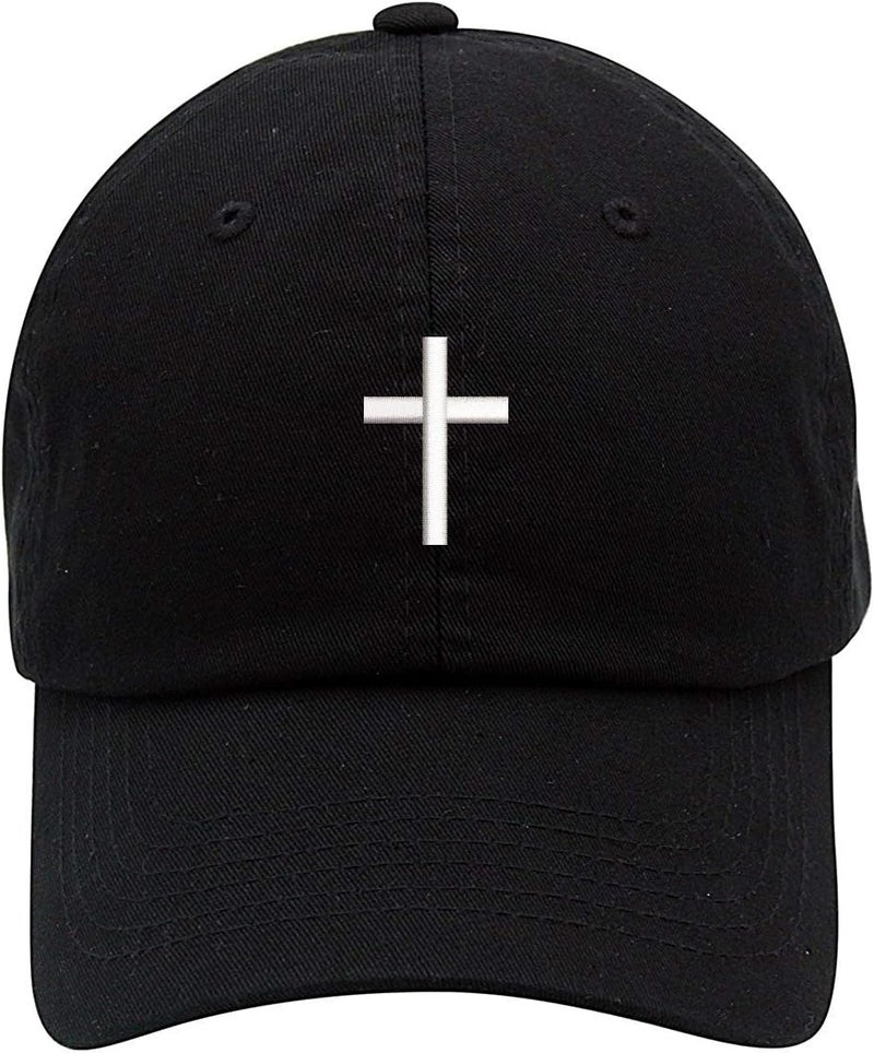 Top Level Apparel Religious Cross Logo Embroidered Low Profile Soft Crown Unisex Baseball Dad Hat - Image 1